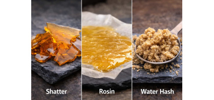 What’s the Difference Between Shatter, Rosin and Water Hash?